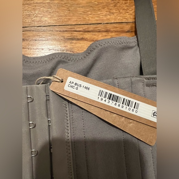 NWT SKIMS COTTON CORSET BUSTIER Size Small in Charcoal - Picture 5 of 5